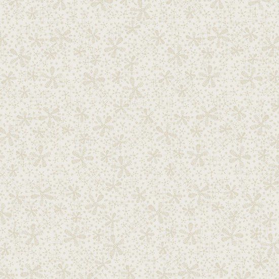 Lynette Anderson Flower Path Warm Cream Cotton