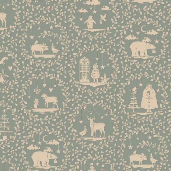 Tilda Merry Little Christmas Paperscenes Duck Egg Cotton