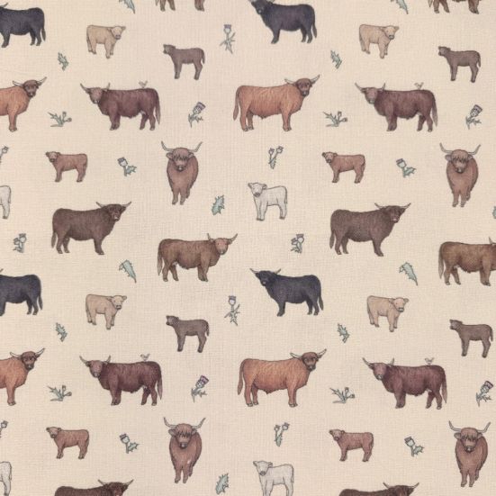 Meadow Moo Linen by Emma Lawrence Designs