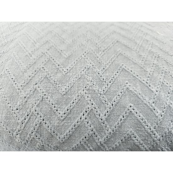 Chevron embroidered cotton blue