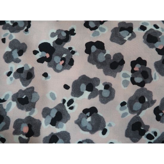 Tencel Lawn, Pink Grey animal print