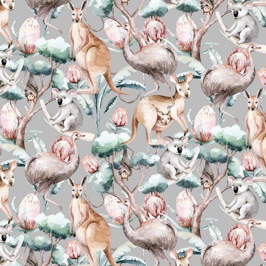 Jersey Animals Light Grey