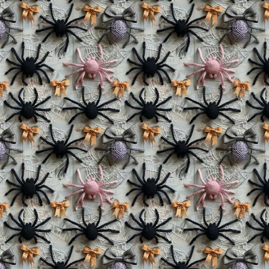 3d Embroidered Spiders Cotton