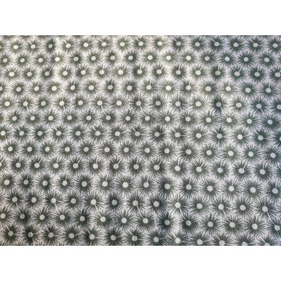White & Green Print Cotton