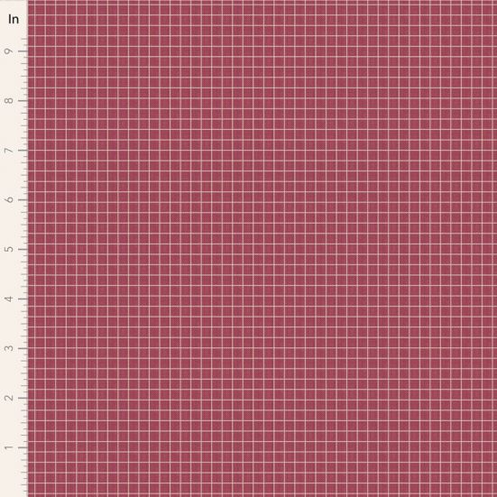 Tilda Creating Memories, Woven Plain Burgundy