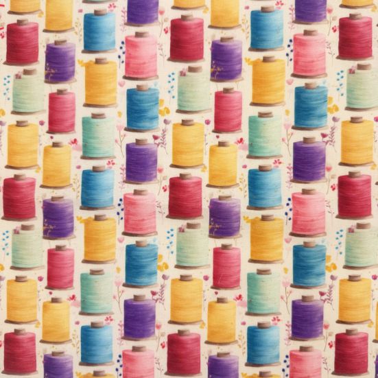 Stitchers Meadow Digital printed polycotton
