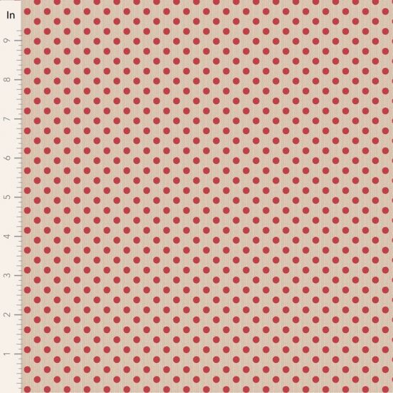 Tilda Creating Memories, Woven Polka Dot Red