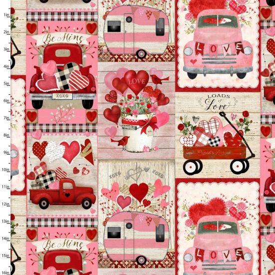 Hugs & Kisses Be Mine Patch Cotton