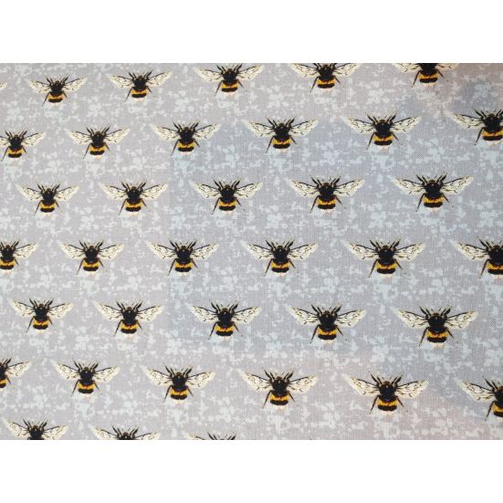 Bees Cotton Grey