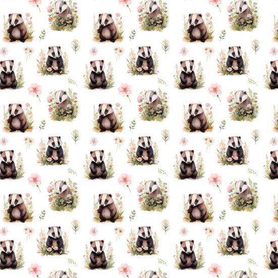 Meadow Badger Polycotton