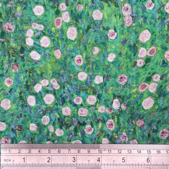 Klimt's White Rose Cotton