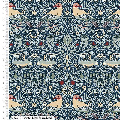 William Morris Winter Snakes Head Cotton
