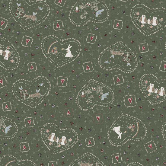 Lynette Anderson Forest Friend's Deep Green Cotton
