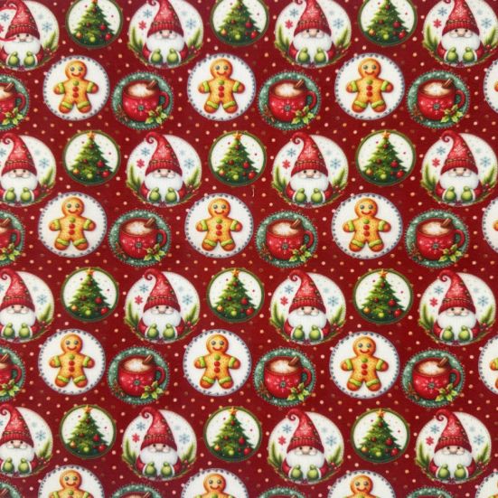 Festive treats digitally printed polycotton