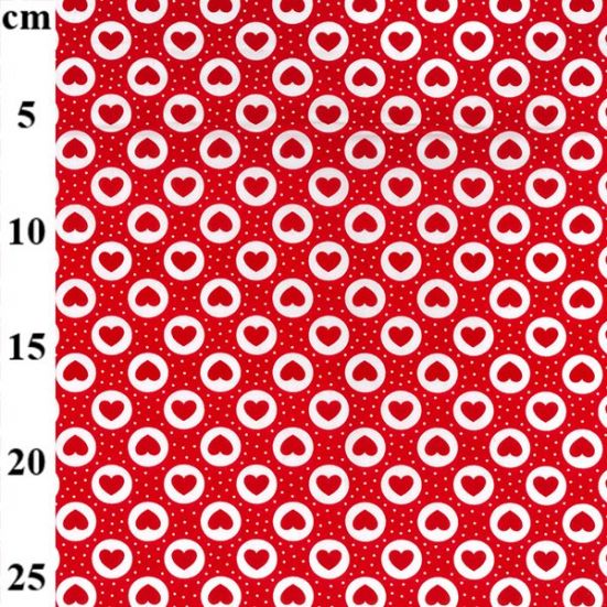 Red Small Heart Cotton Poplin