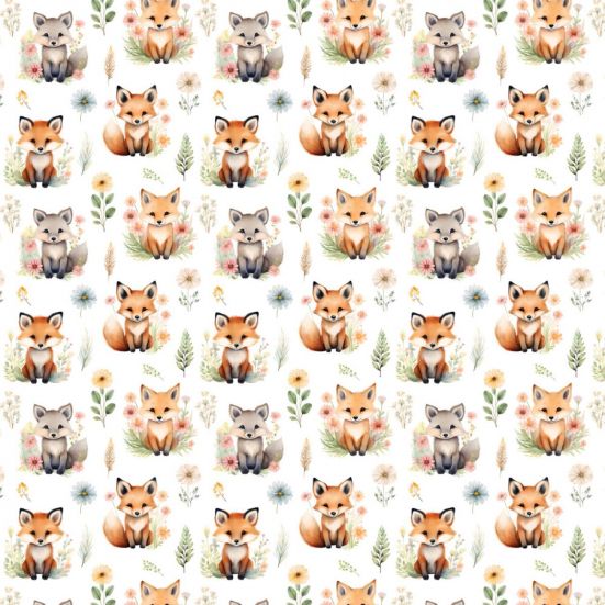 Meadow Fox Polycotton