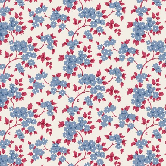 Tilda Village Life Ruth Blue Cotton