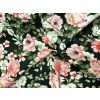 Cotton Sateen Black floral