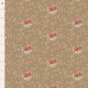 Tilda Merry Little Christmas Noel Taupe Cotton