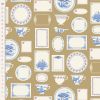Tilda Something Blue Fabric  Labels & Ornaments Ochre