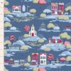 Tilda Village Life Village Blue Cotton