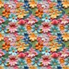 3D Daisies Cotton