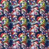 Christmas Unicorns digitally printed polycotton