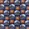 Christmas express digitally printed polycotton