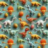 3d Dinosaurs Cotton