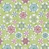 Stof My Hearts Belongs to Christmas Green with Snowflake Cotton