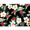 Cotton Sateen Black Floral