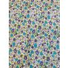 White Blue Purple Flower Cotton