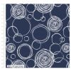 Indigo Elements Lines Circles Cotton