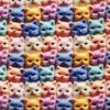 3d Cats digitally printed polycotton