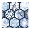 Indigo Elements Hexagon Navy Cotton