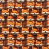 3d Foxes digitally printed polycotton