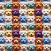 3d Dogs digitally printed polycotton