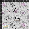 Sew sew sew It Sewing Machine Purple Cotton